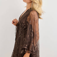 Ruffle Lace Mini Dress