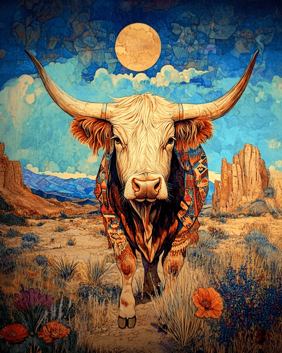 Charging Bull - American Southwest Art Prints