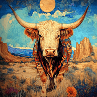 Charging Bull - American Southwest Art Prints