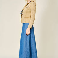 Denim Western Blazer, Taupe