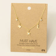 Texas Star Boots Western Station Necklace