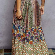 Patterned Wide Leg Pants