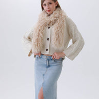Faux Feather Scarf