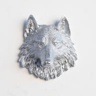Mini Wolf Head Wall Mount, Bronze