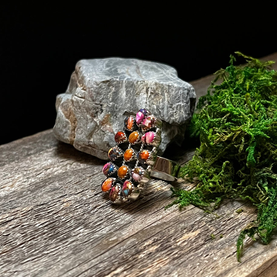 Handmade Sterling Silver & Pink Dream Cluster Ring