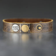 Leather Cuff with Stone