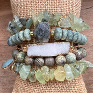 Elyse Bracelet Set Laboradite/Green