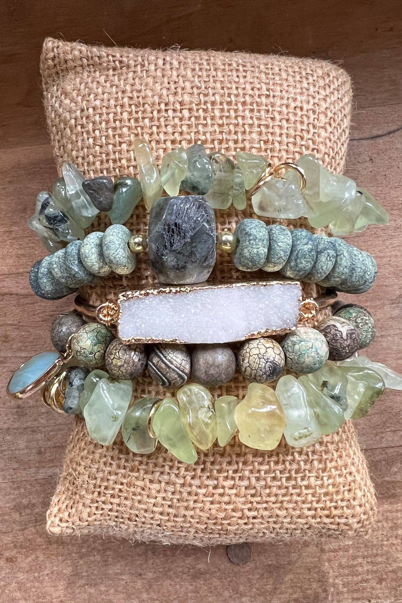 Elyse Bracelet Set Laboradite/Green