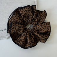 Leopard Bow Flower Claw Clip