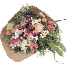 Pink Strawflower Dried Floral Bouquet