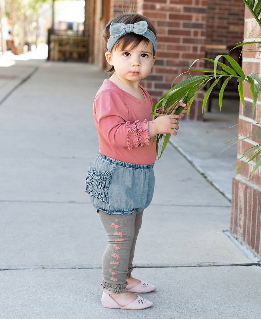Light Denim RuffleButt Bloomer