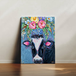 Black and White Cow Canvas Print