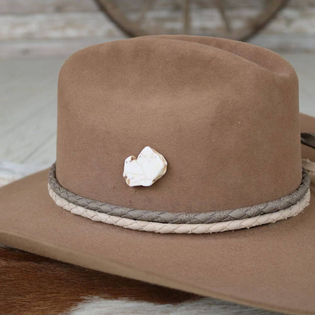 White Stone Hat Pin
