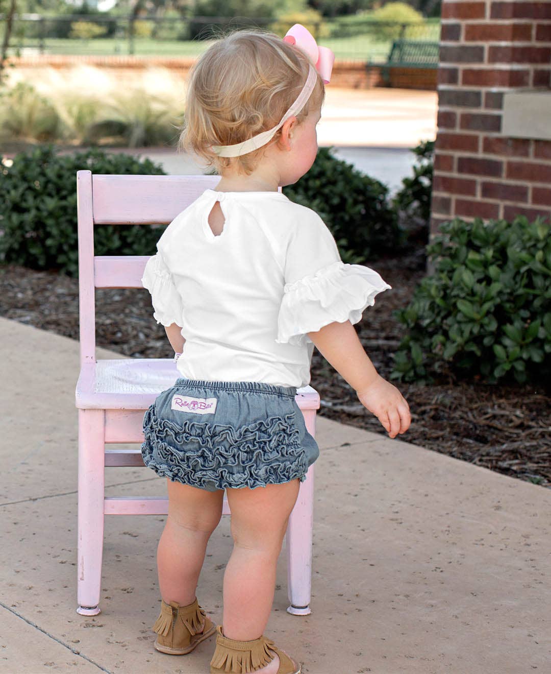 Light Denim RuffleButt Bloomer
