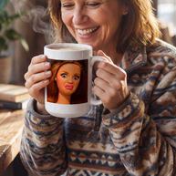 Disgusted Doll Face Mug, 15oz
