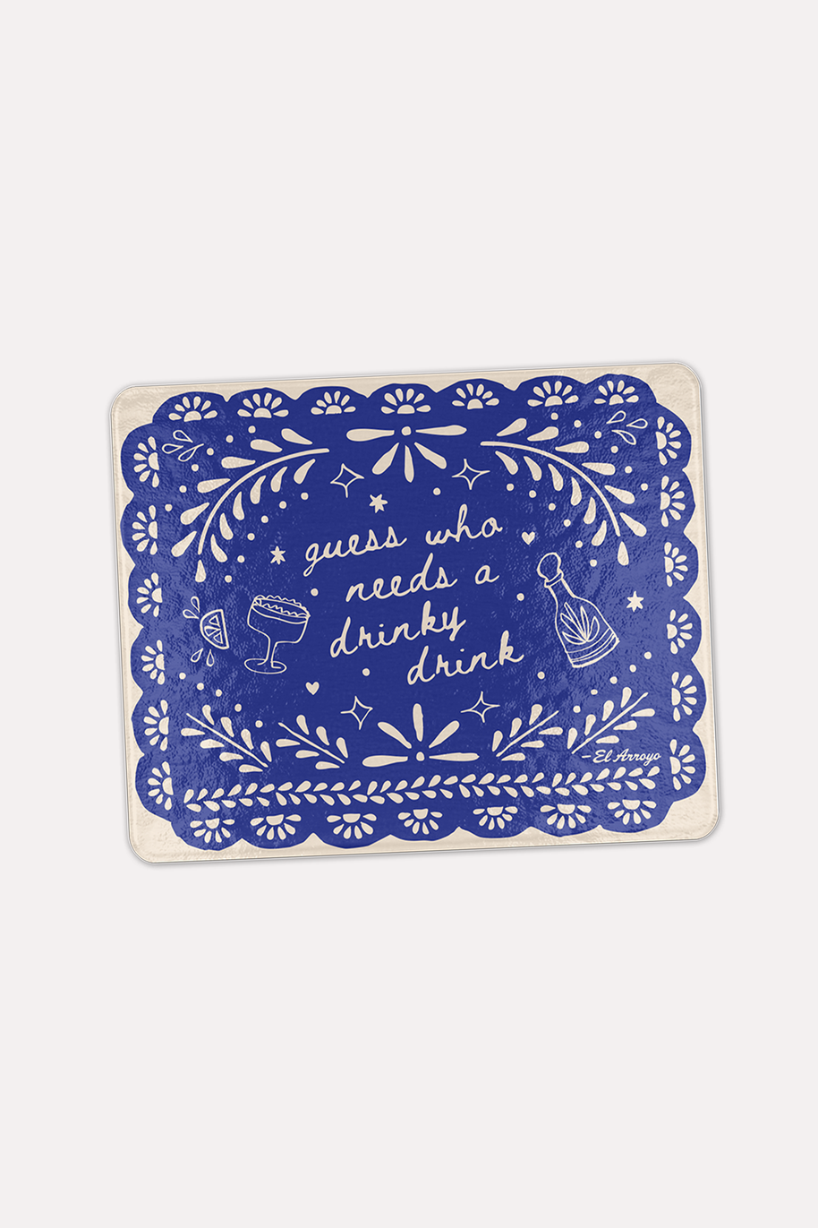 Drinky Drink Mini Tempered Glass Cutting Board
