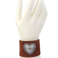 Suede Bracelet with Heart Concho