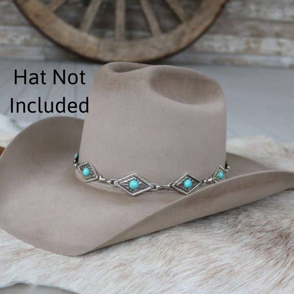 Diamond Concho Hat Band