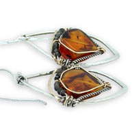 Amber Wedge Earrings