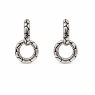 Sterling Silver Two Piece Snake Skin Earrings