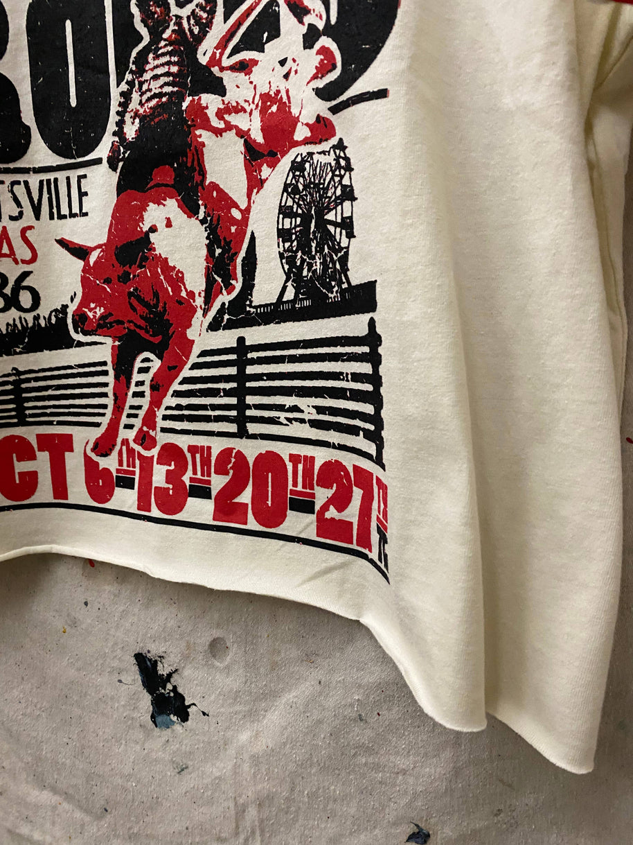 Prison Rodeo Ringer Crop T-Shirt