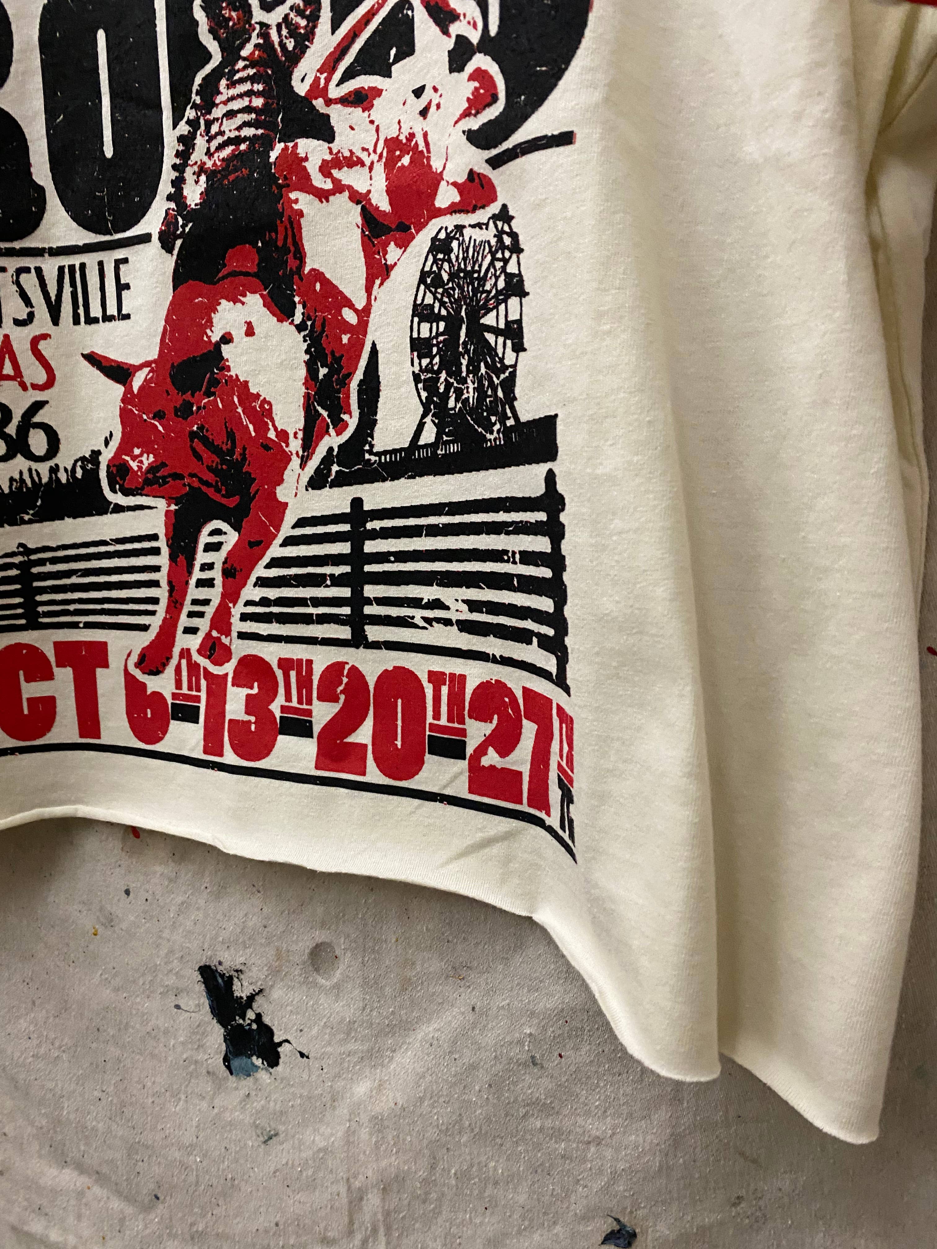 Prison Rodeo Ringer Crop T-Shirt
