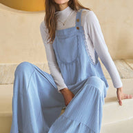 Tired Wide Leg Overall