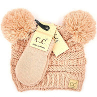C.C Baby Pom Beanie and Mitten Set