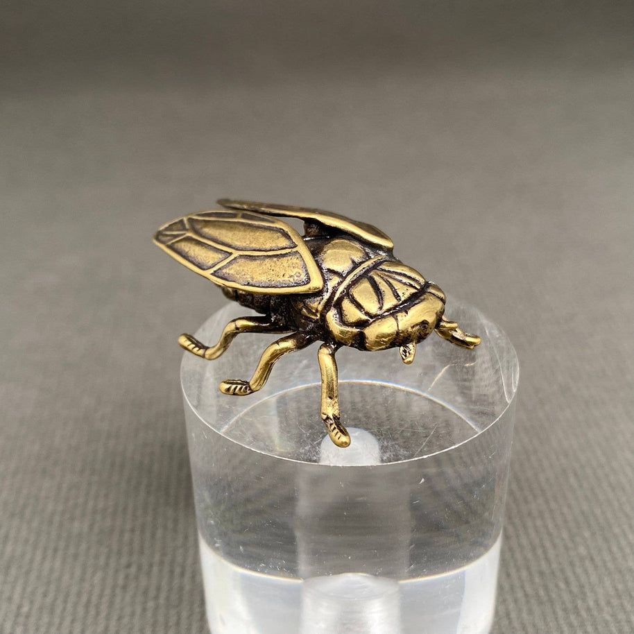 Cicada Brass Figurine