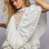 Lace Trim Blouse