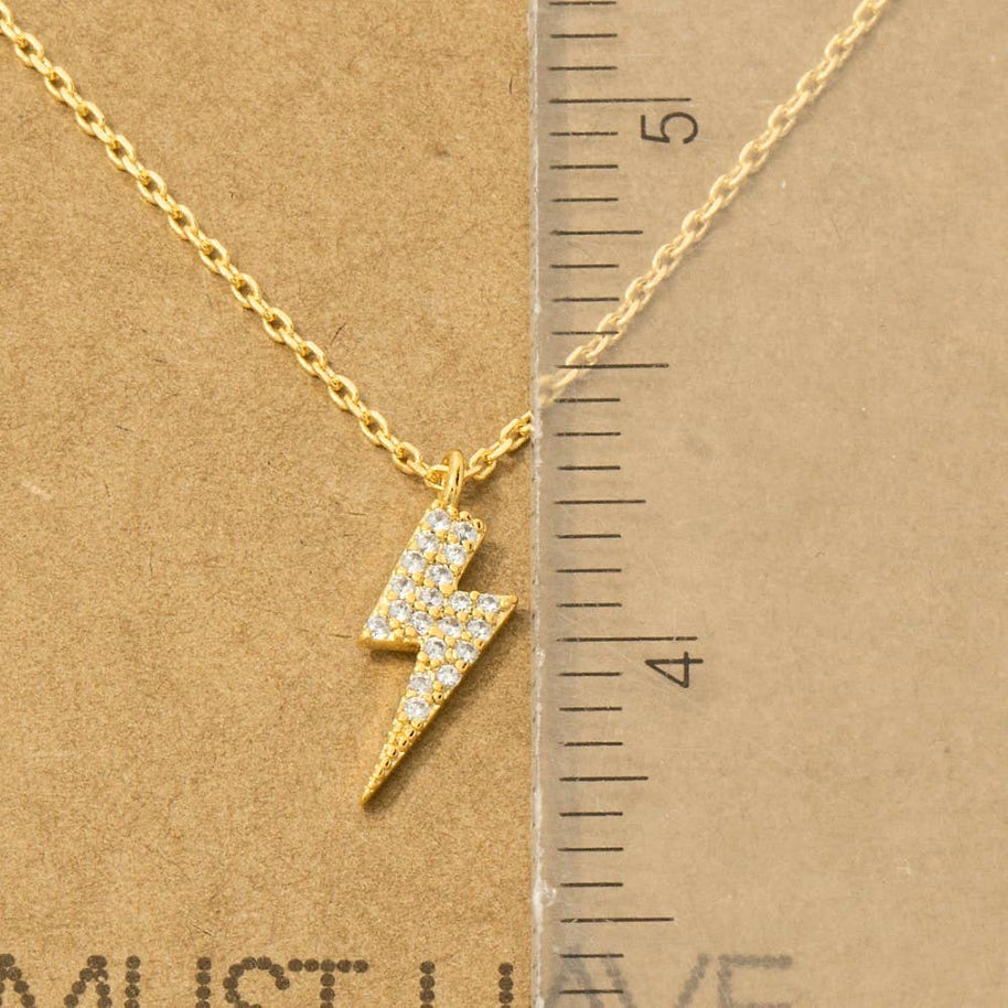 Cz Lightning Bolt Necklace