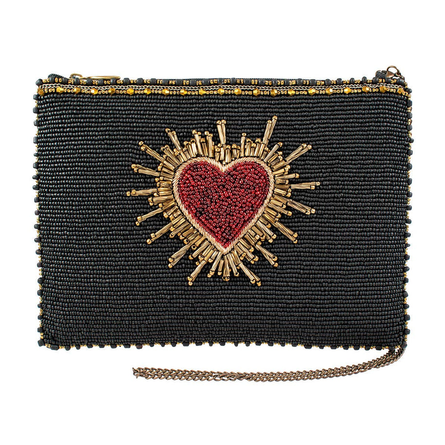 Affection Heart Mini beaded red heart Crossbody Handbag