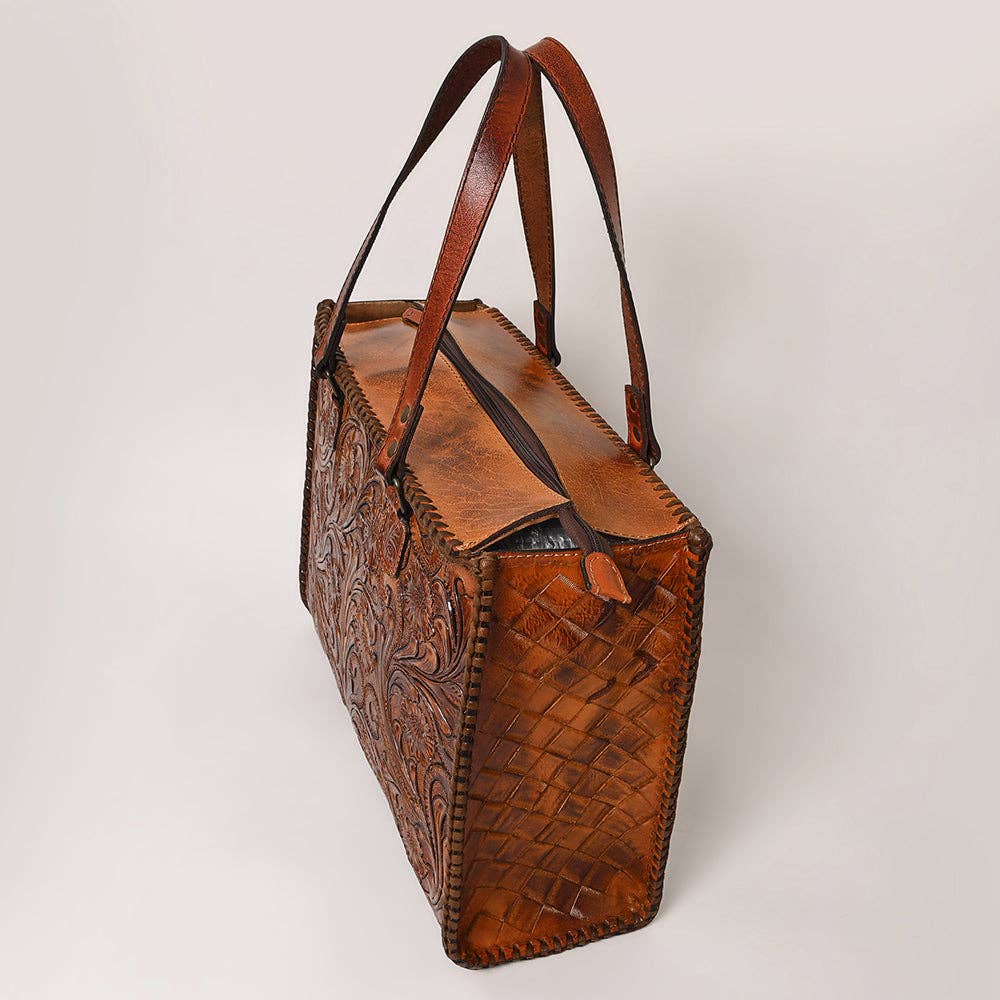 Tooled Leather Tote