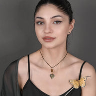 Heart & Smoky Quartz Necklace