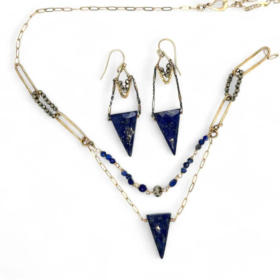 IHandmade nk Pen Lapis Necklace