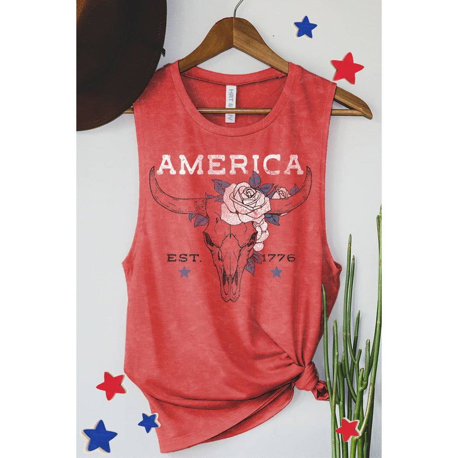 Cowskull America Est 1776 Tank