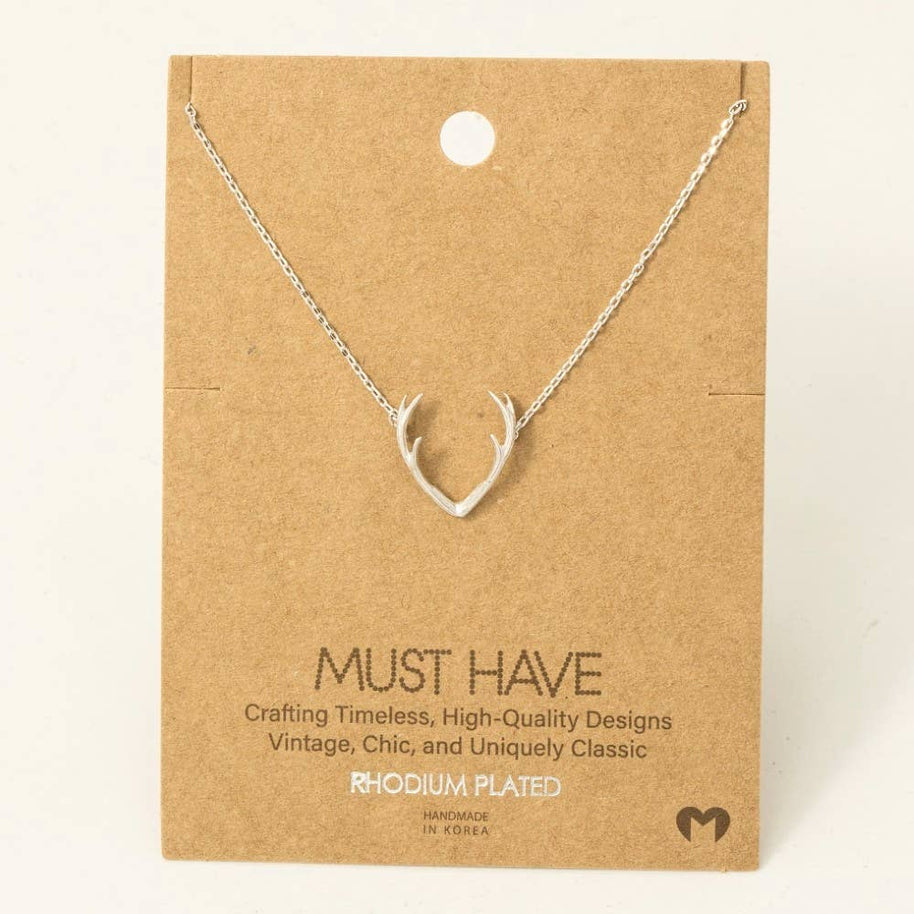 Antler Pendant Necklace