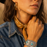 Western Inspired Faux Turquoise Cuff Bracelet