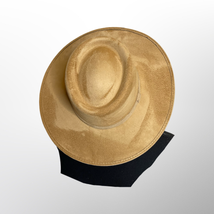 Crown Vegan Suede Flat Brim Boater Hat