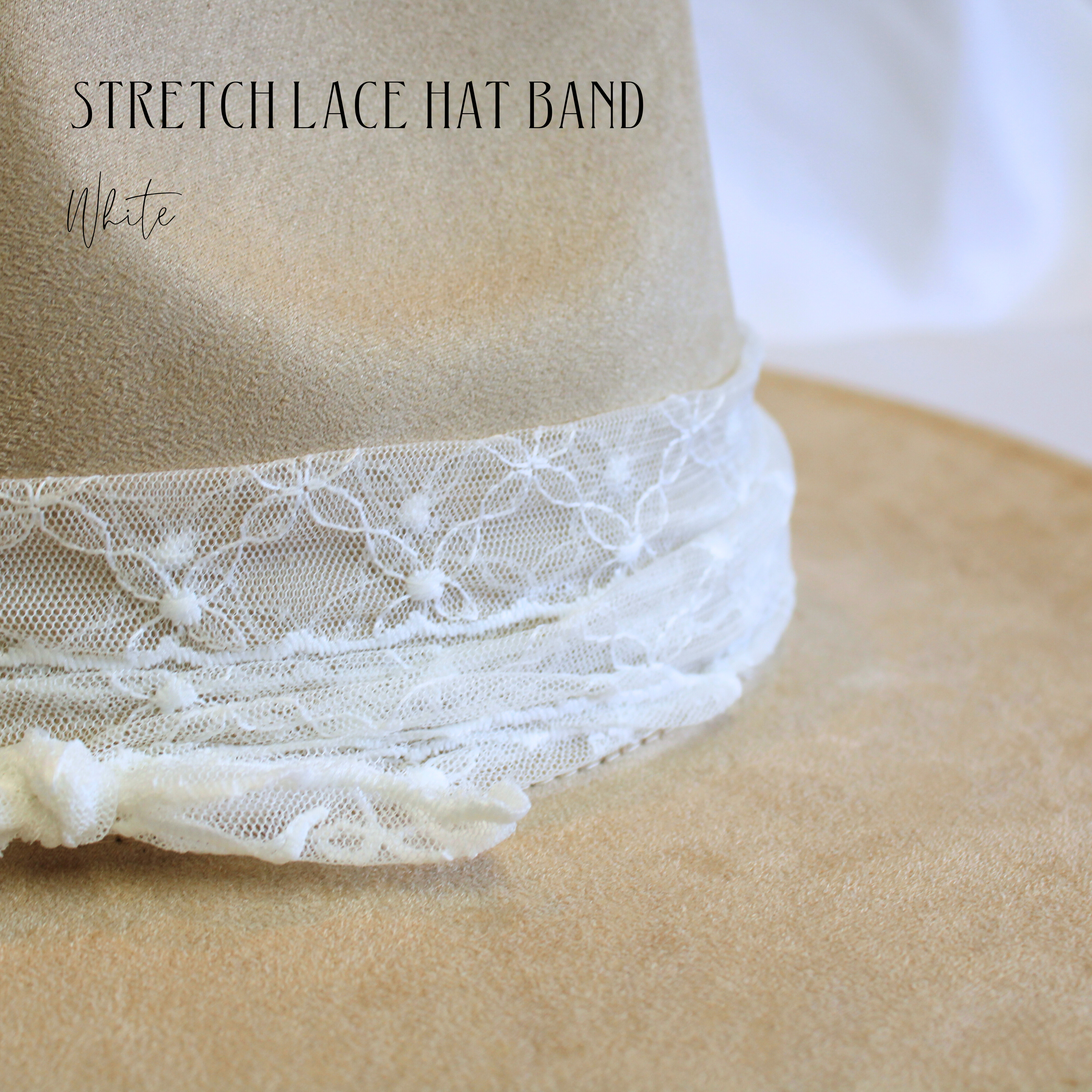 Stretch Lace Hat Band-Floral