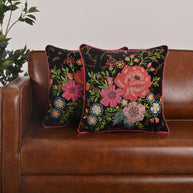 Black Velvet Camo Pillow