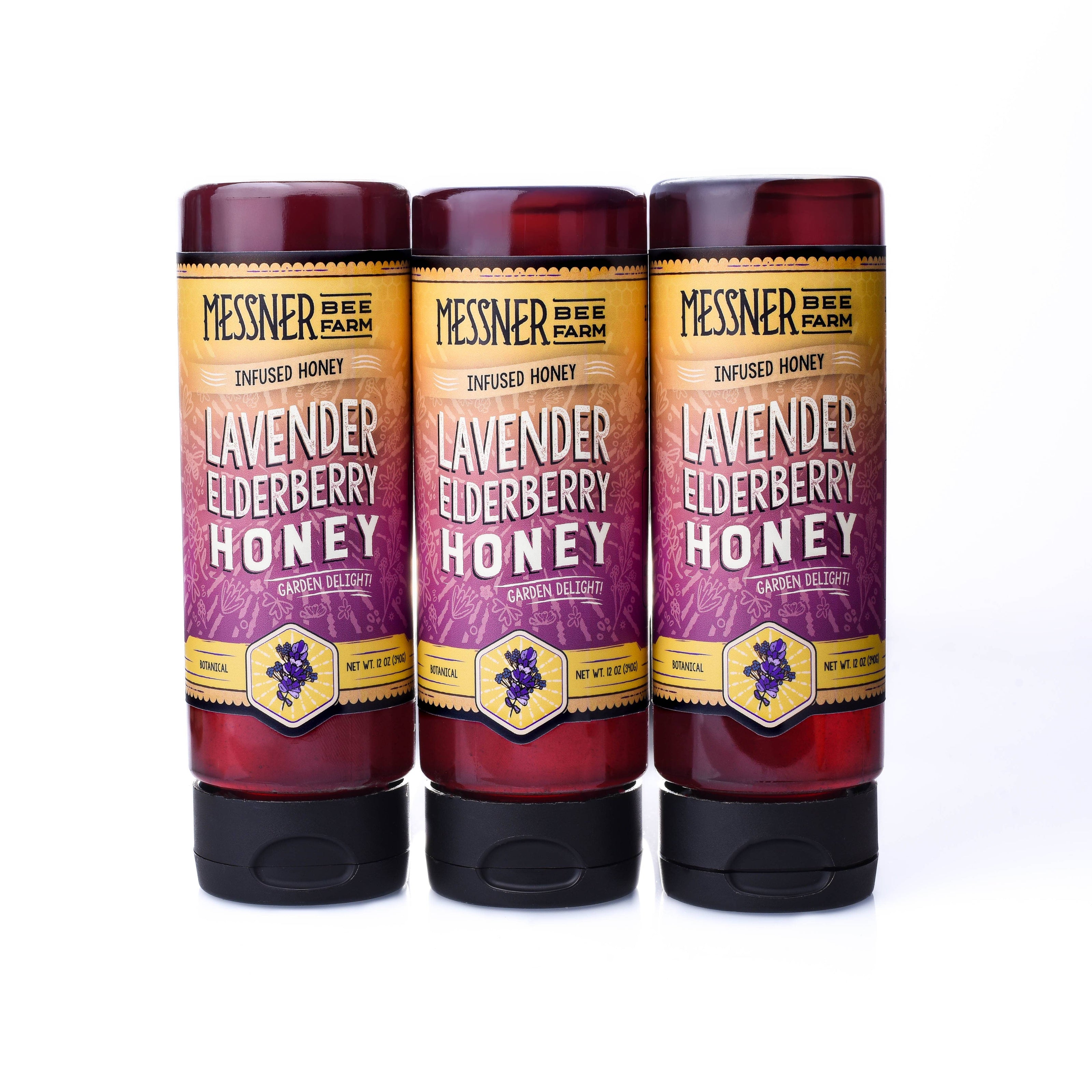 Lavender Elderberry Infused Honey,  12oz