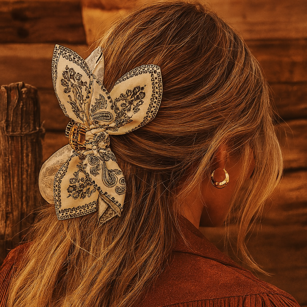 Western Paisley Claw Clip