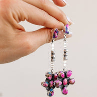 Soul Sister Flower Sterling Silver & Stone Earrings