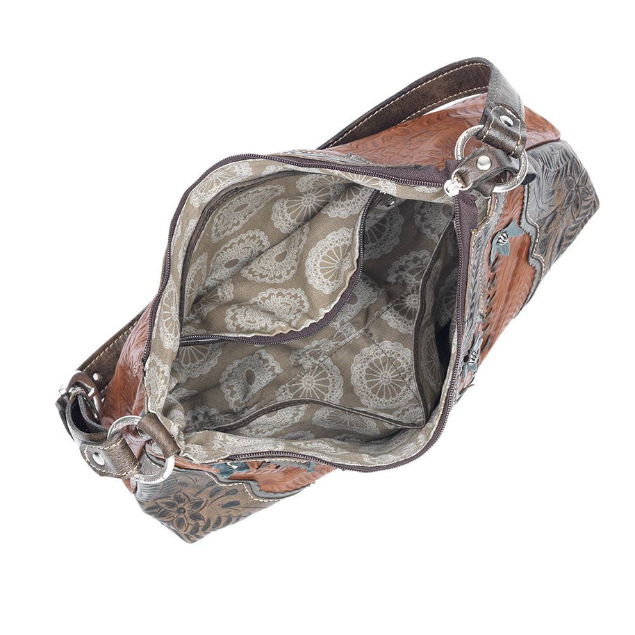 Desert Wildflower Zip Top Shoulder Bag