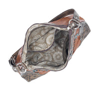 Desert Wildflower Zip Top Shoulder Bag