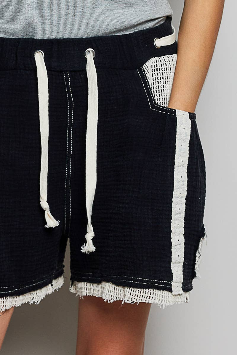 Vintage Washed Striped Shorts