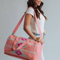 Orange & Pink Aztec Duffel Bag