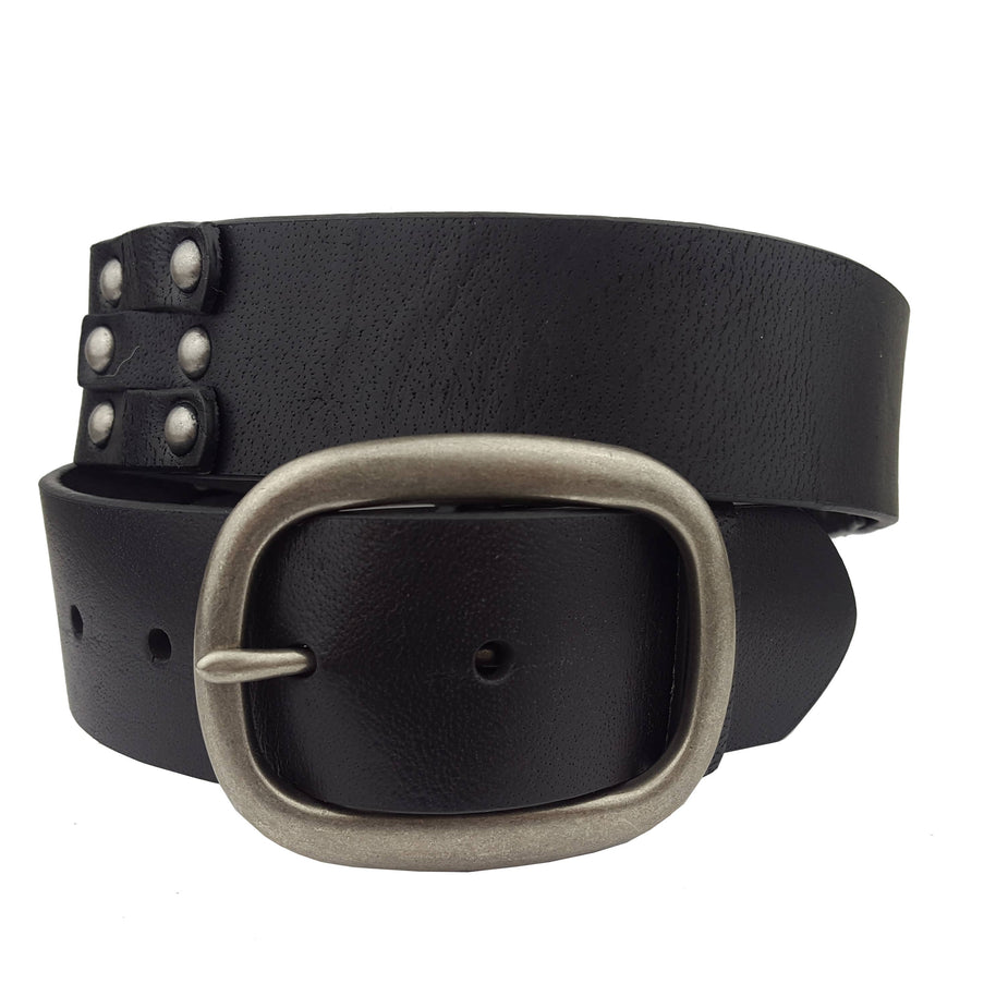 Genuine Studded Leather Belt