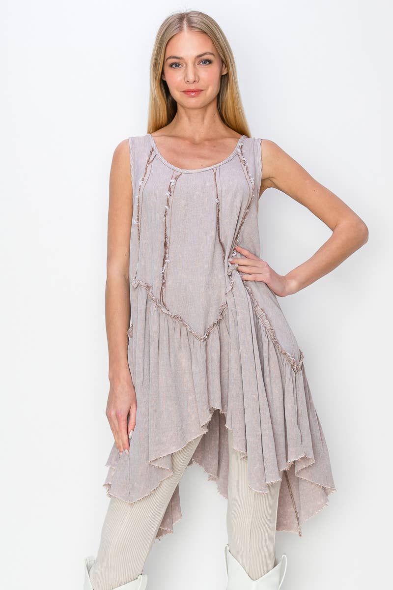 Mineral Wash Boho Tunic